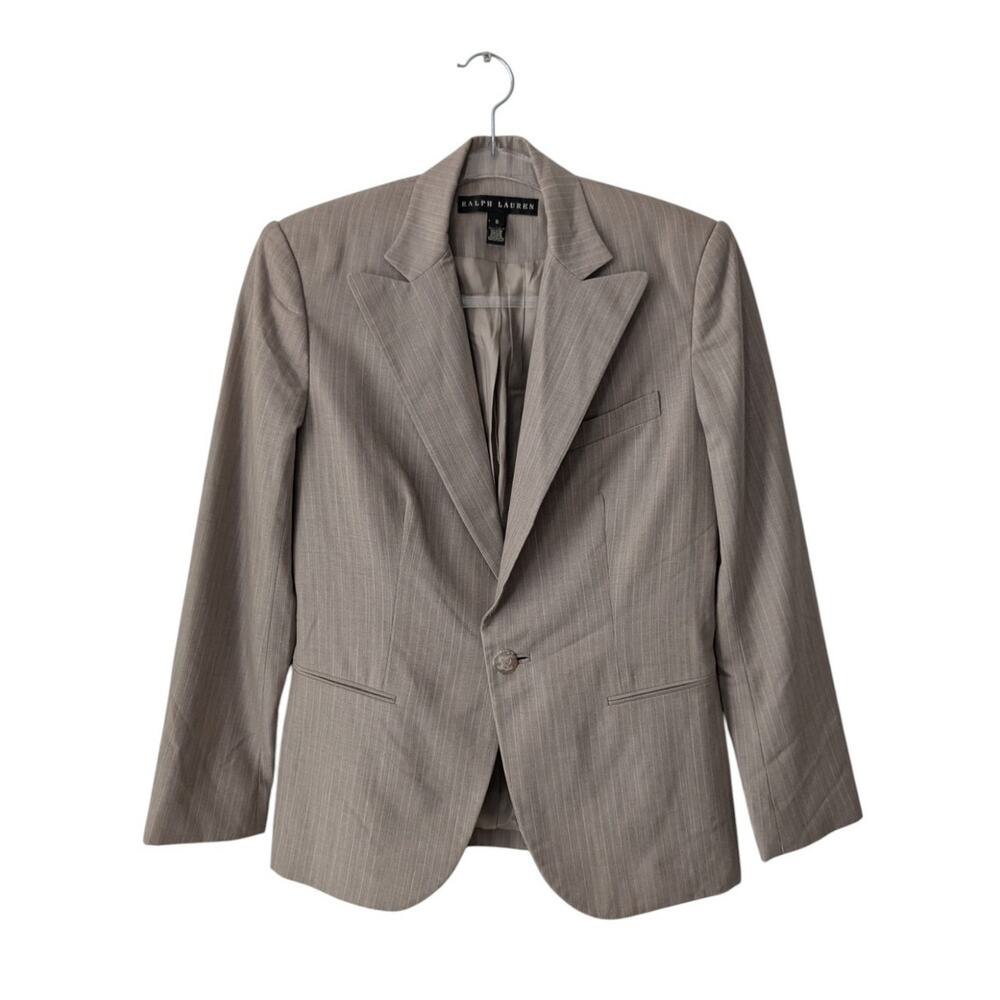 Ralph Lauren Vintage Black Label Women's Wool Pinstripe Blazer